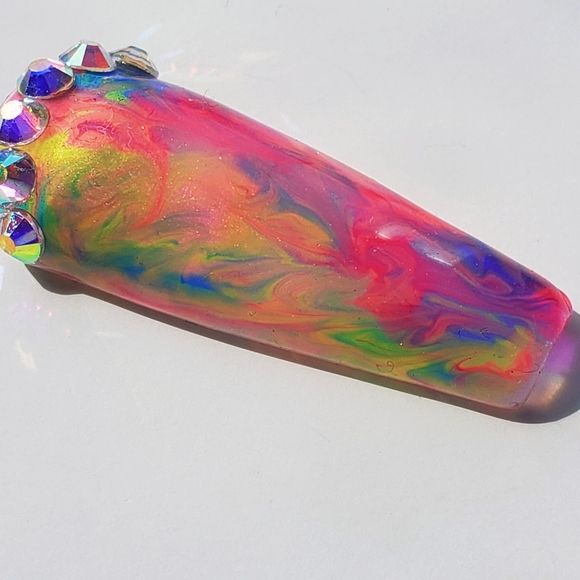 Neon Designer Brand Press on Nails - Picture 7 of 7